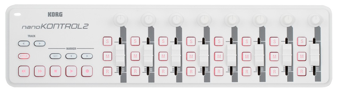 Портативный USB-MIDI-контроллер Korg Nanokontrol2-WH