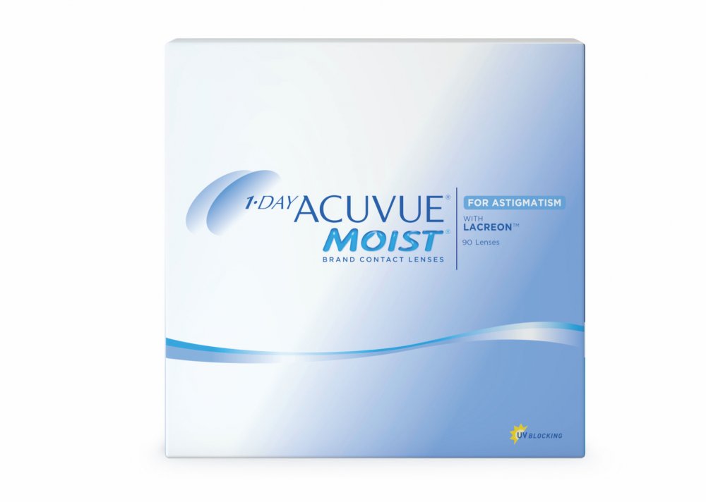 фото Контактные линзы 1-day acuvue moist for astigmatism 90 линз -2,75/-1,25/20