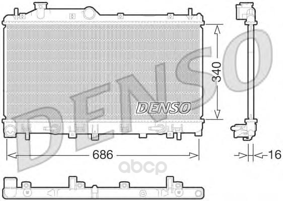 

Радиатор 686x340 Denso DRM36015