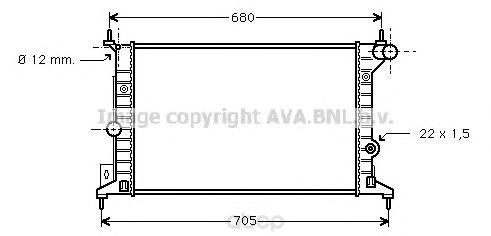 фото Pадиатор системы охлаждения без aвтоматической системы opel vectra 95 ava ola2242
