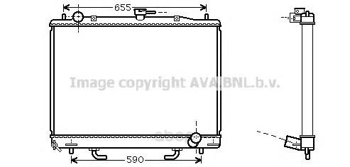 фото Радиатор охлаждения двигателя ava mt2163