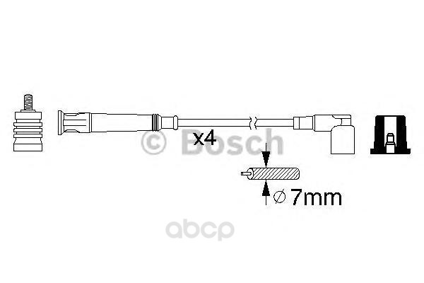 

Комплект высоковольтных проводов BOSCH 0986356361