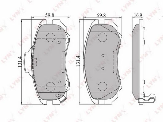 

Тормозные колодки LYNXauto дисковые BD3602