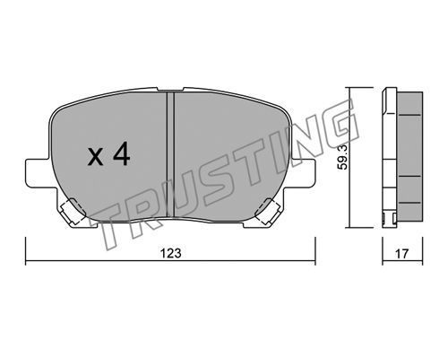 фото Комплект тормозных дисковых колодок trusting 442.0