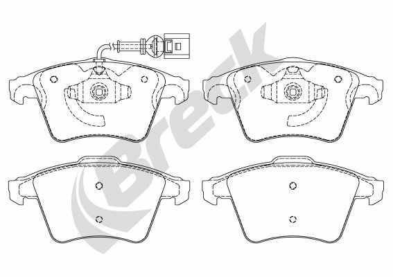 Тормозные колодки дисковые BRECK 237460070310