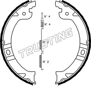 

Тормозные колодки TRUSTING стояночного тормоза 023002K