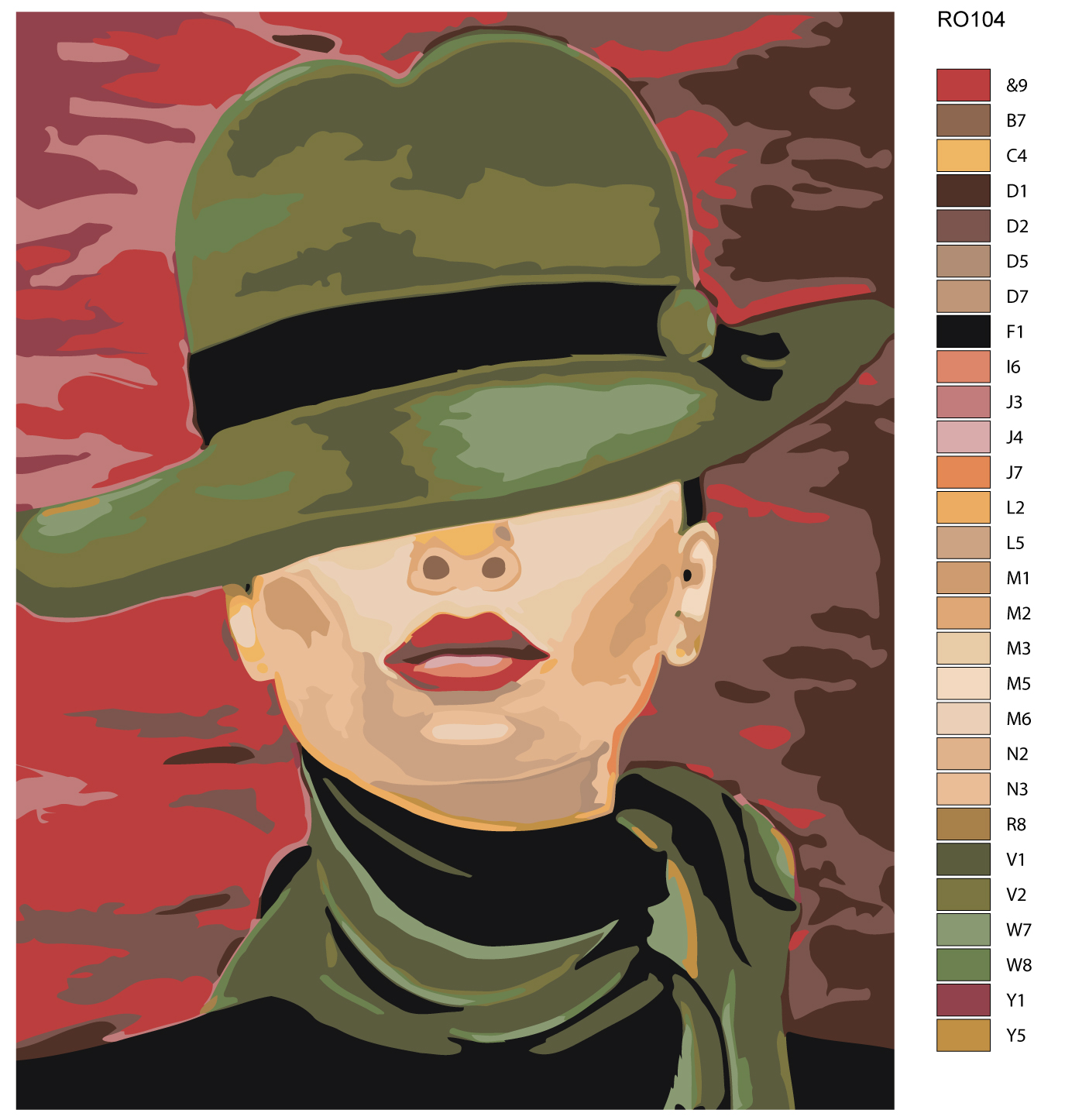 

Картина по номерам, 40 x 50, RO104, RO104