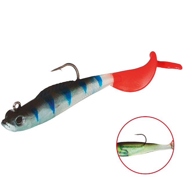 

Силиконовая приманка Mikado Crystal Fish WXH-55 100 мм, 73, 2 шт., Crystal Fish WXH-55