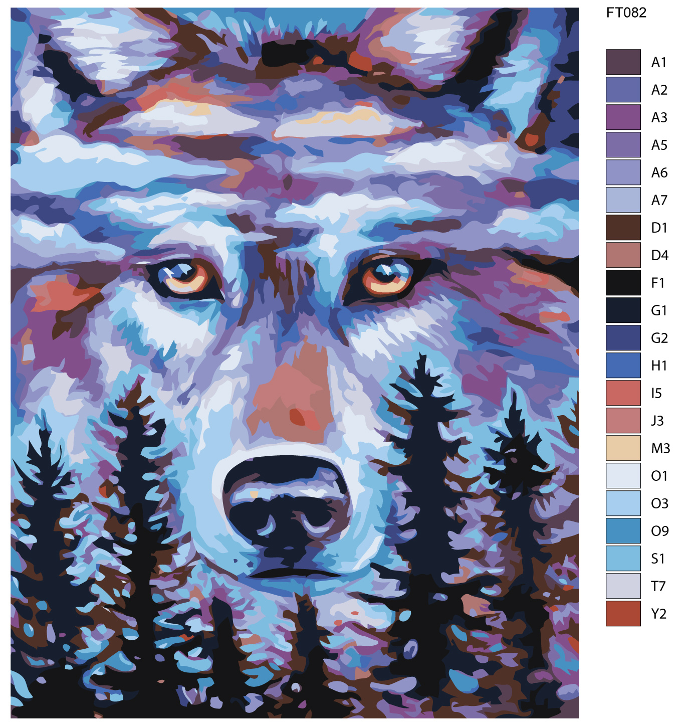 

Картина по номерам, 40 x 50, FT08, FT08
