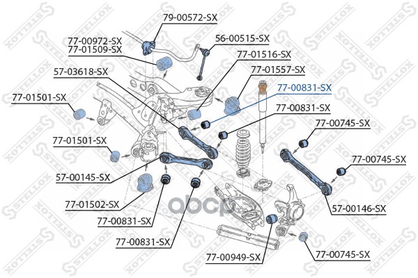 фото Сайлентблок stellox 7700831sx