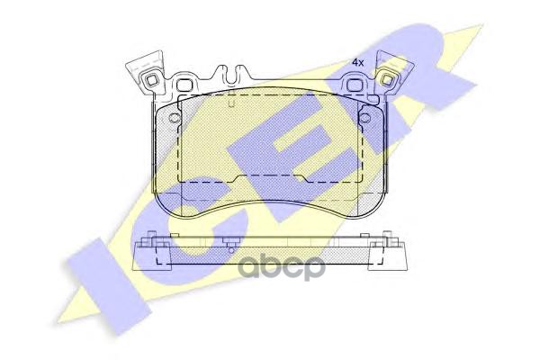 

Комплект тормозных колодок ICER 182042203