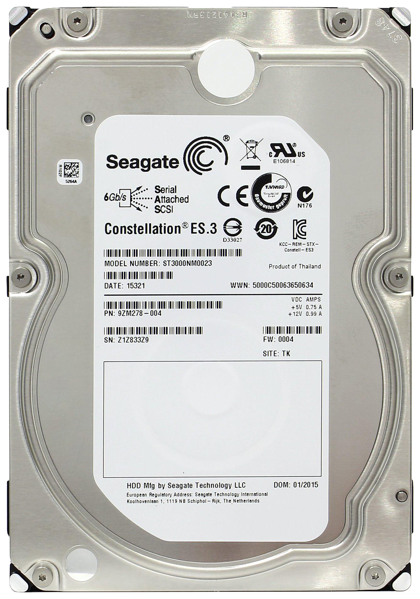 фото Внутренний жесткий диск seagate constellation es.3 3tb (st3000nm0023)