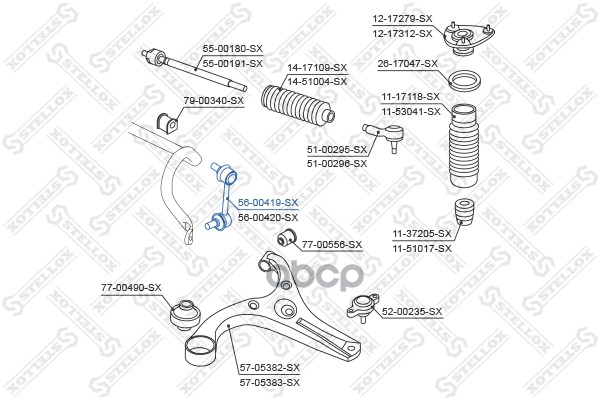 фото Стойка стабилизатора stellox 5600419sx