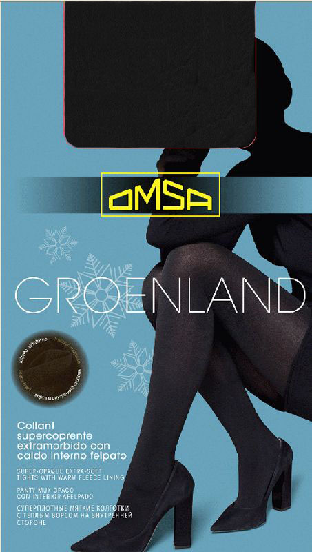 

Колготки женские Omsa GROENLAND черные  (L, Черный, GROENLAND