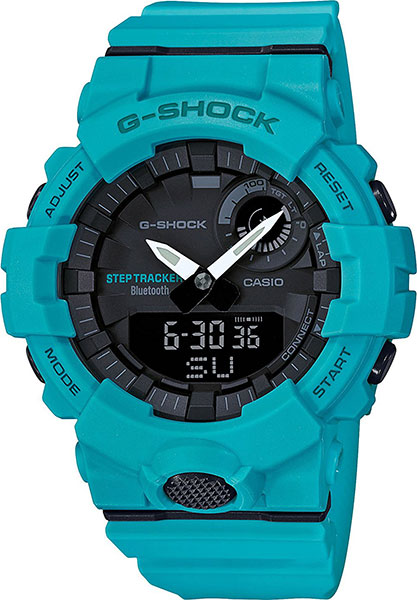 фото Японские спортивные наручные часы casio g-shock gba-800-2a2 с хронографом