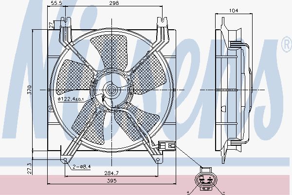 

Вентилятор охлаждения двигателя NISSENS 85353