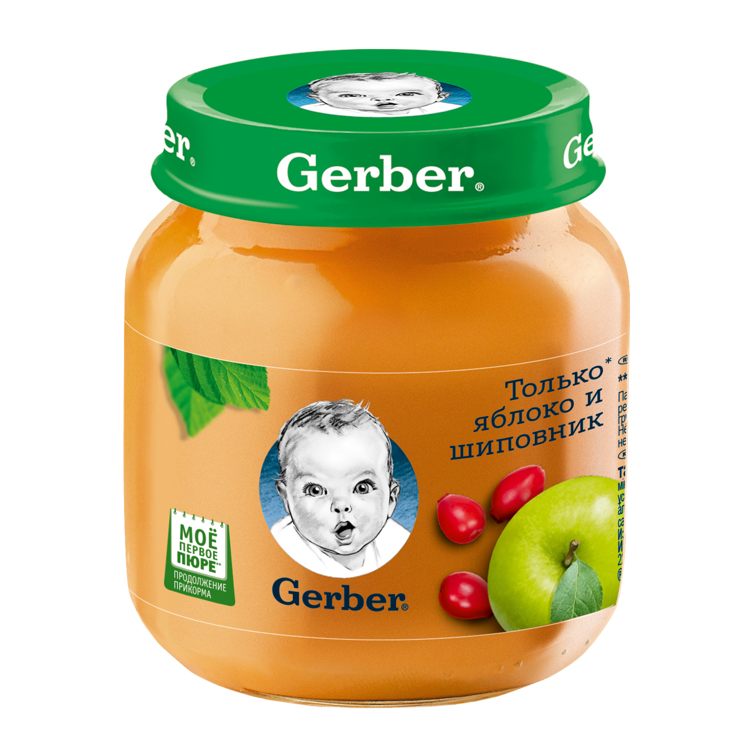 

Пюре фруктовое Gerber Яблоко с шиповником с 5 мес. 130 г, 1 шт., Яблоко с шиповником