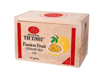 Чай весовой черный Ти Тэнг Passion Fruit O.P. в деревянном сундучке 50 г