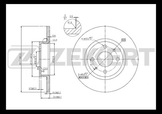 фото Тормозной диск zekkert bs-5010