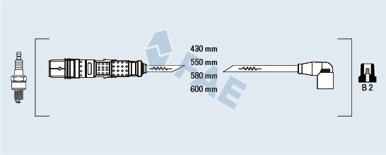 Комплект проводов зажигания FAE 85871