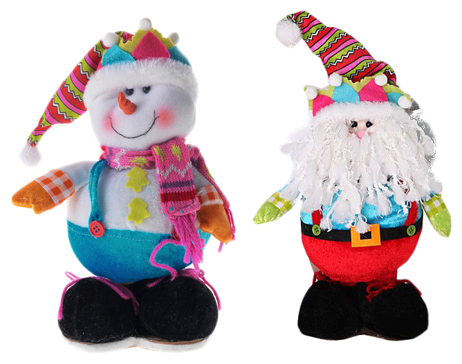 фото Мягкая игрушка snowmen дед мороз снеговик е92110