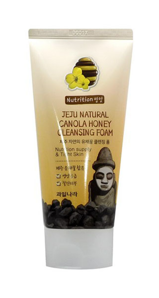 Пенка для умывания Welcos Jeju Natural Canola Honey Cleansing Foam 120 мл питательная пенка для умывания с медом и бананом scinic honey banana cleansing foam