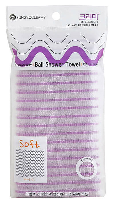 Мочалка для тела Sungbo Cleamy Bali Shower Towel мочалка для тела sungbo cleamy rose shower ball в ассортименте