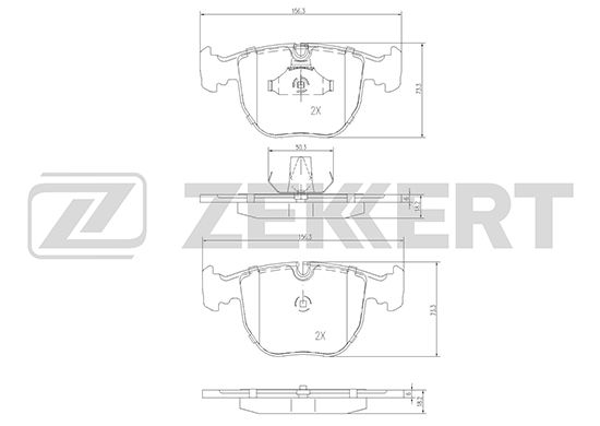 фото Комплект тормозных колодок, дисковый тормоз zekkert bs-1150