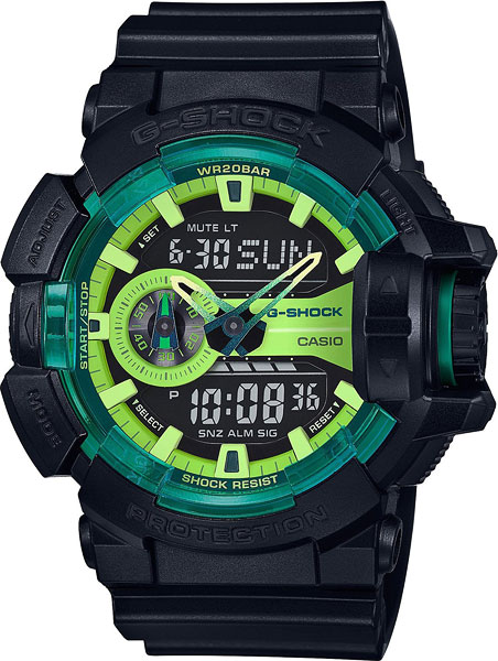 фото Японские наручные часы casio g-shock ga-400ly-1a с хронографом