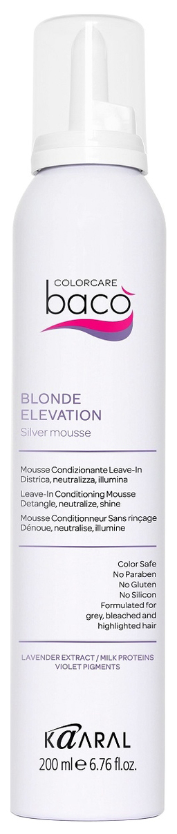 фото Кондиционер для волос kaaral baco blonde elevation silver mousse 200 мл