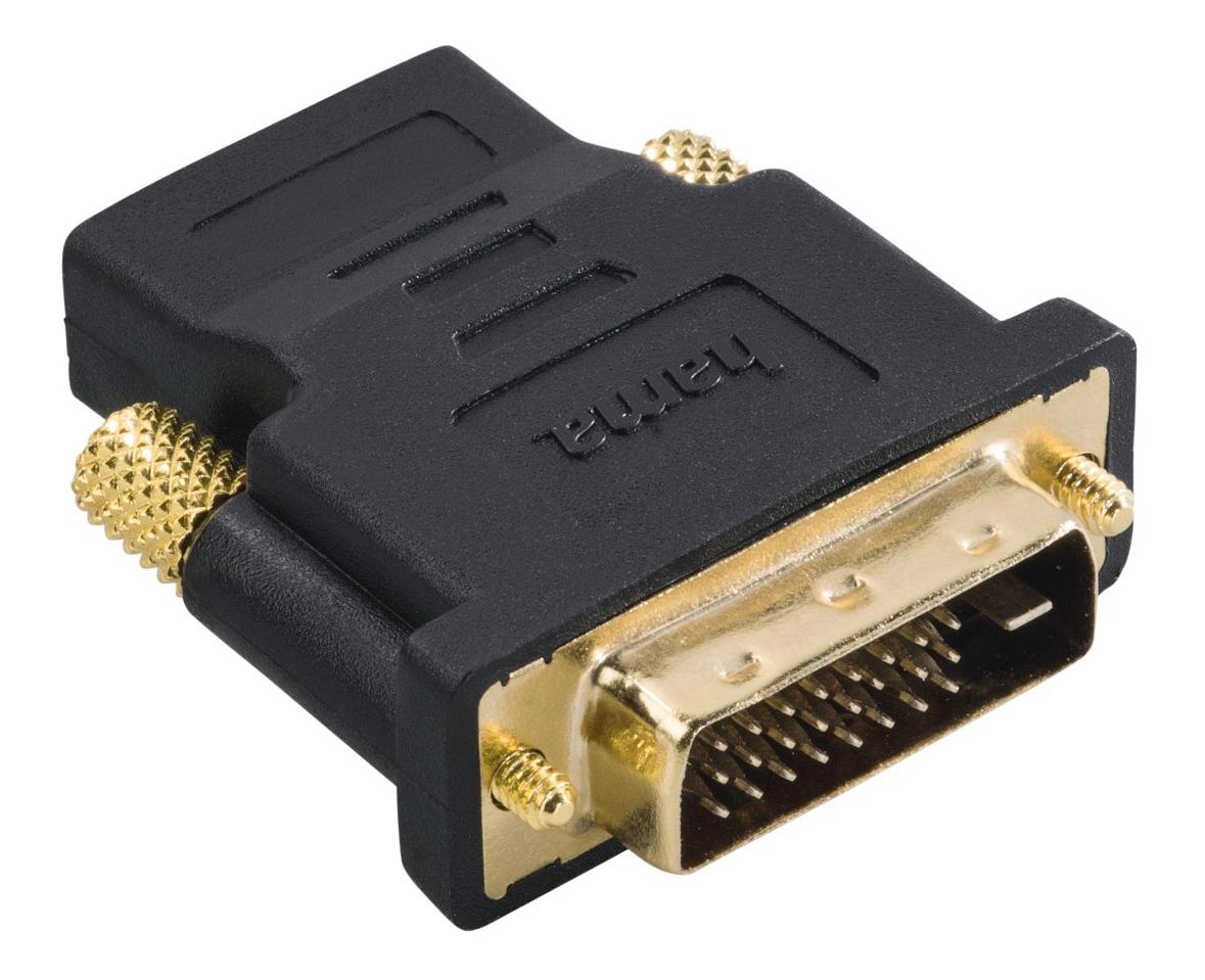 

Переходник Hama HDMI-DVI, M-F Black (H-34035), Черный, H-34035