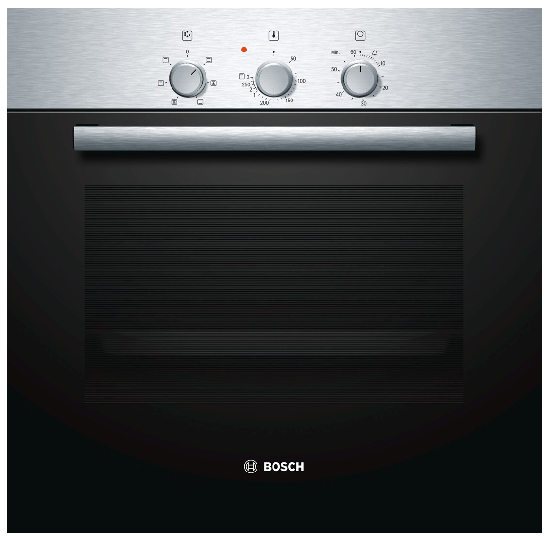 фото Встраиваемый электрический духовой шкаф bosch hbn211e0j silver/black