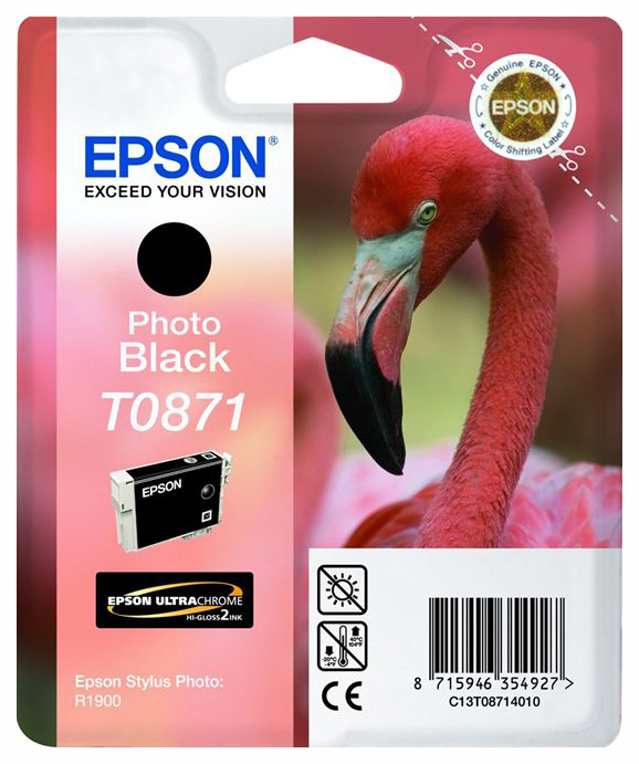 Картридж для струйного принтера Epson C13T08714010, черный, оригинал