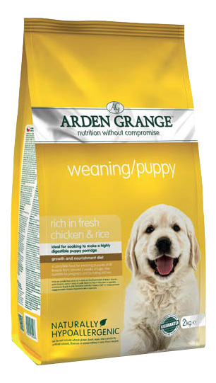 

Сухой корм для щенков Arden Grange Weaning/Puppy, курица, 2кг, Naturally Hypoallergenic Weaning/Puppy