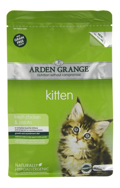 фото Сухой корм для котят arden grange kitten беззерновой, курица, 0,4кг