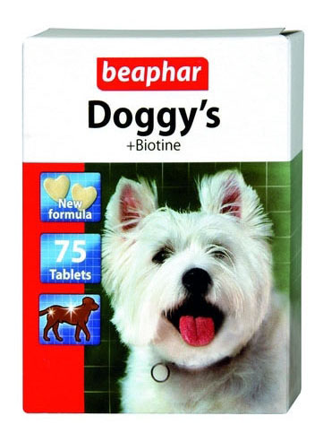 фото Витаминный комплекс для собак beaphar doggy's, с биотином 75 таб