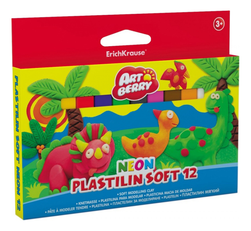 

Пластилин ErichKrause мягкий Artberry 12 цветов/180 г, artberry12 цветов