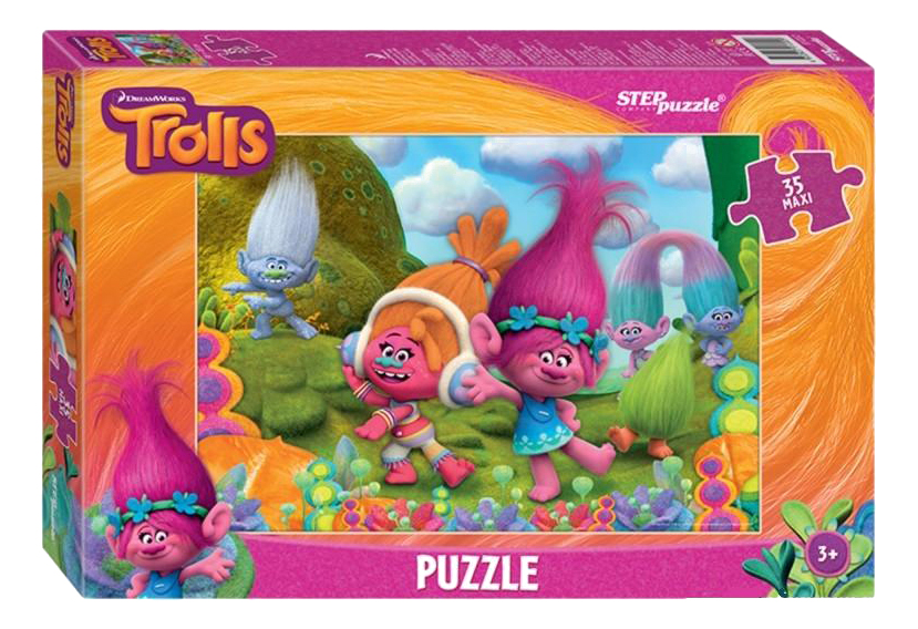 

Пазл Step Puzzle тролли 35 деталей, Trolls