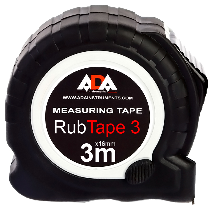 Рулетка ударопрочная ADA RubTape 3 с полимерным покрытием ленты