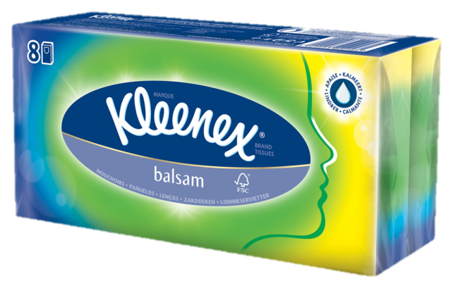 фото Бумажные платки kleenex balsam 80 шт