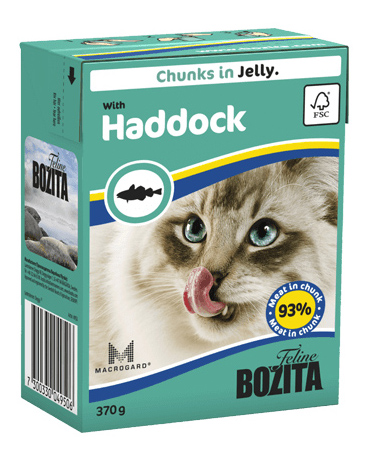 фото Консервы для кошек bozita feline chunks in jelly, с морской рыбой в желе, 370г