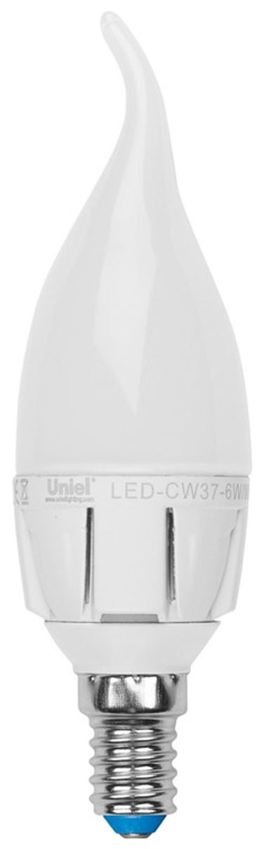 фото Лампа светодиодная (ul-00000770) e14 7w 3000k led-cw37-7w/ww/e14/fr plp01wh uniel