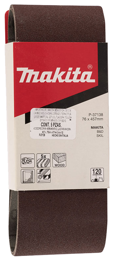 

Лента шлифовальная для ленточных шлифмашин Makita P-37138, P-37138