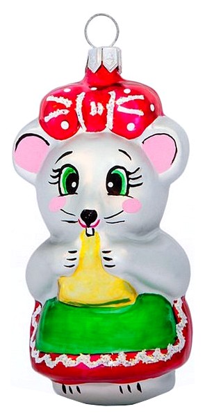 

Елочная игрушка Елочка Мышка C846 8 см 1 шт., Мышка