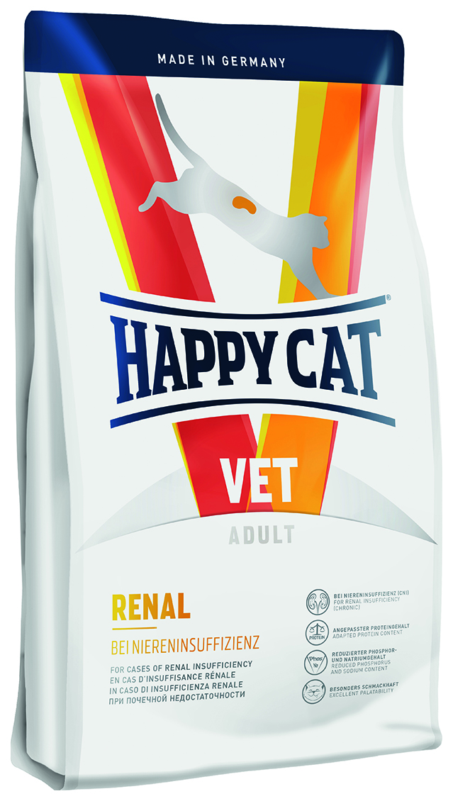 фото Сухой корм для кошек happy cat vet renal, при почечной недостаточности, 4кг