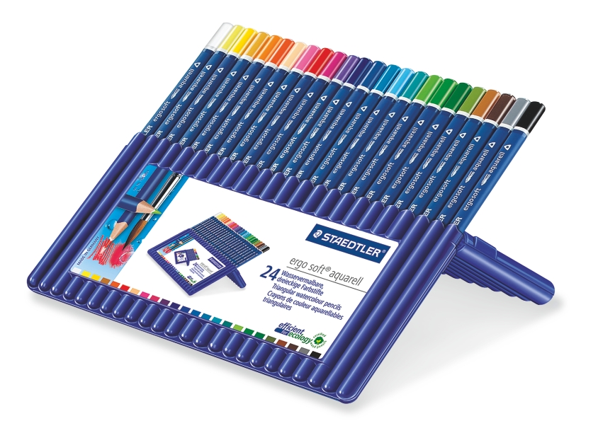 фото Карандаши акварельные ergosoft трехгранные 24 цв. staedtler