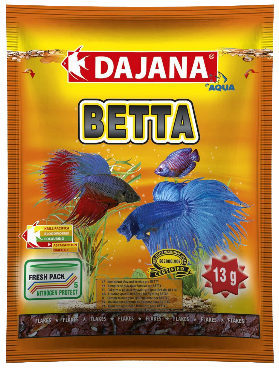 

Корм для рыб Dajana BETTA, хлопья, 80 мл