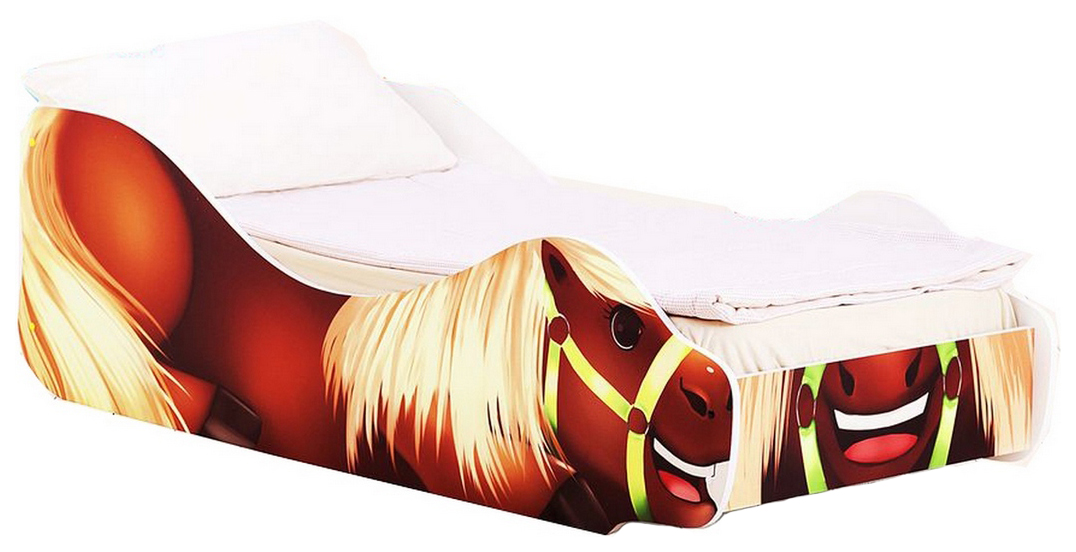 фото Кровать детская бельмарко зверята лошадка талисман