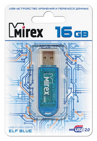 

Флешка MIREX Elf 16ГБ Blue (13600-FMUBLE16), Elf