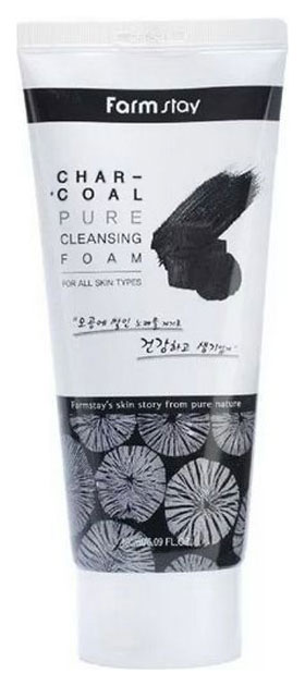 Очищающая пенка для умывания с древесным углем FarmStay Charcoal Pure Cleansing Foam